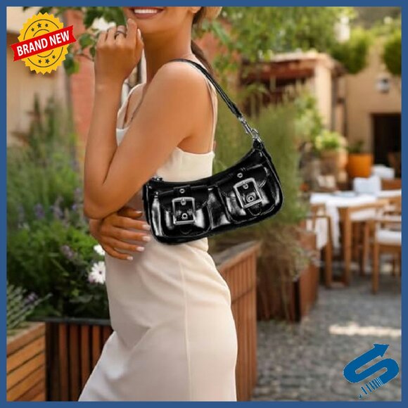 Faux Leather Shoulder Bag Crossbody Purse with Pockets Daily Use - Picture 3 of 8